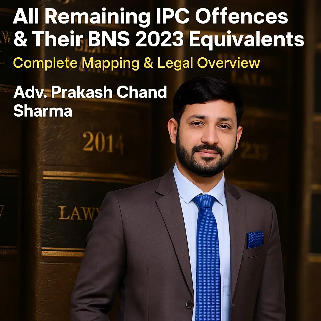 Complete IPC to BNS Mapping: All Remaining Offences | Adv. Sharma