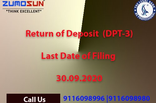 RETURN OF DEPOSIT( DPT-3)