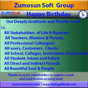 Deep Gratitude To All Stakeholders of Zumosun Soft Group