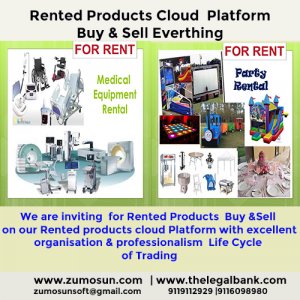 Online Rented Products Bank for buyer & seller at the best price on our standard quality management platform