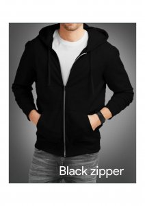 Black  zipper | custom design & Print available in India