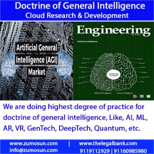 Doctrine of General Intelligence is the application of technologies of AI, ML, Deep Learning, DeepTech, GenTech, blockchain AR, VR, Quantum etc.
